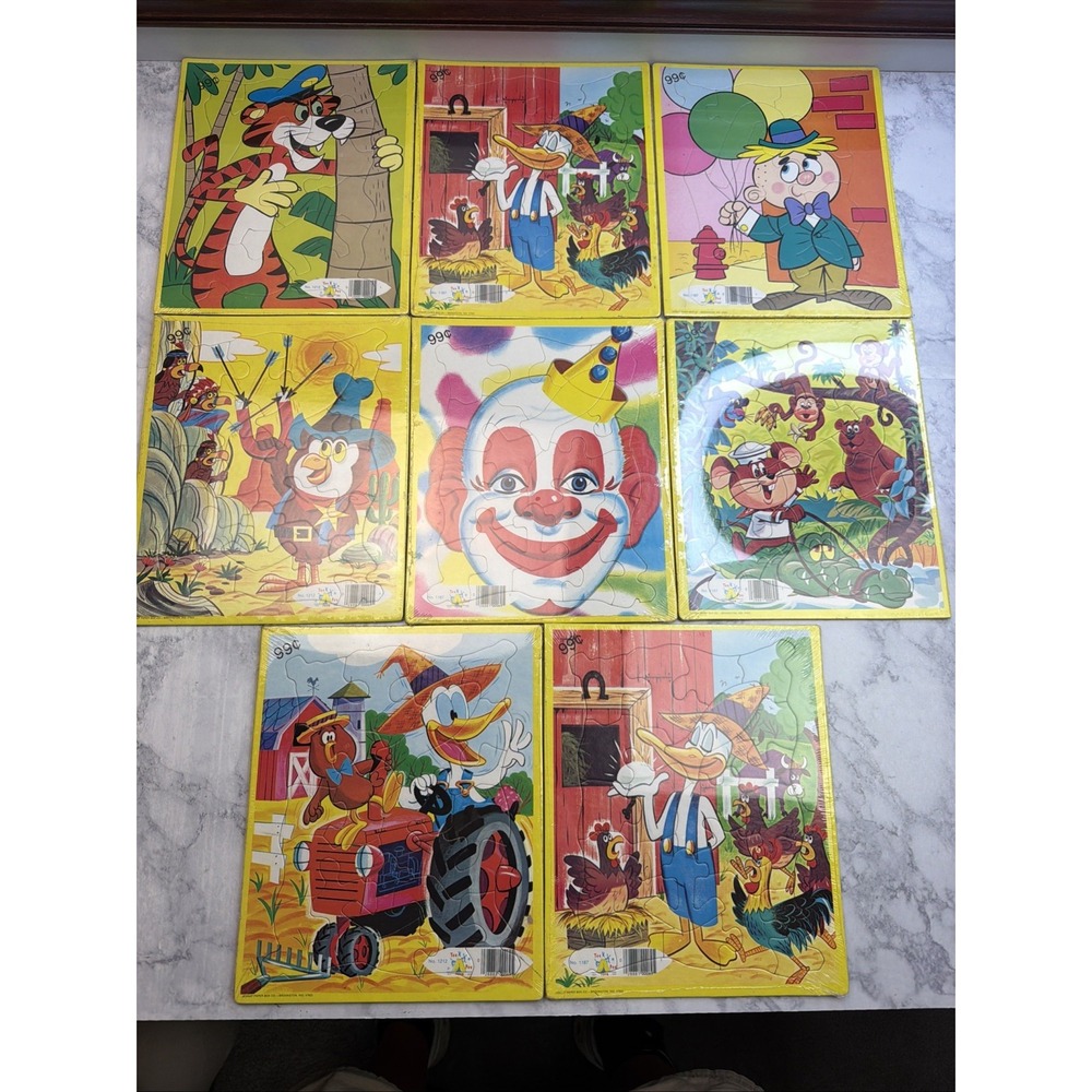 VTG 1960s Teepee Toys Childrens Board Puzzles New Old Stock Sealed Lot of 8